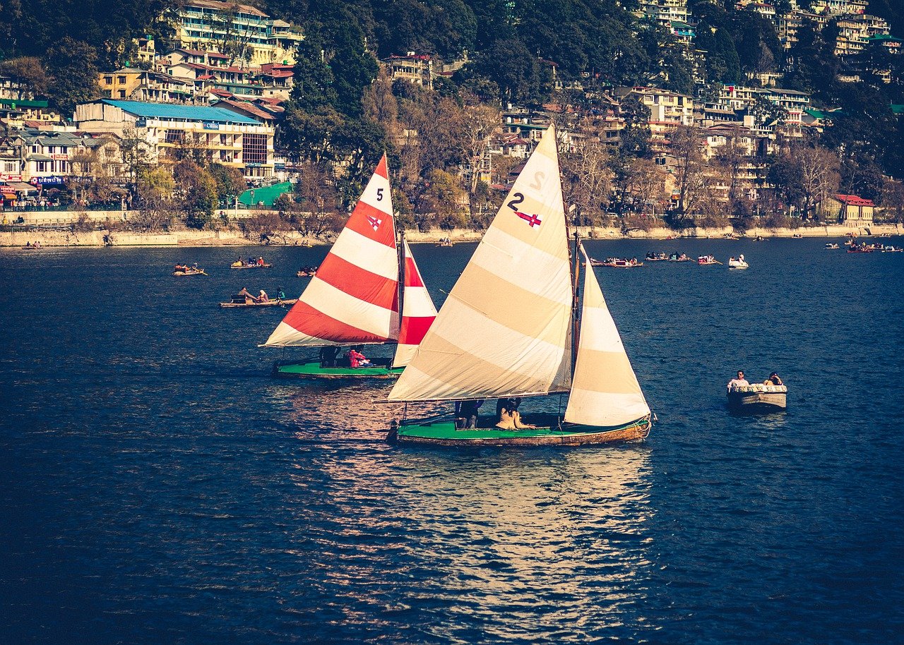 boats, lake, water